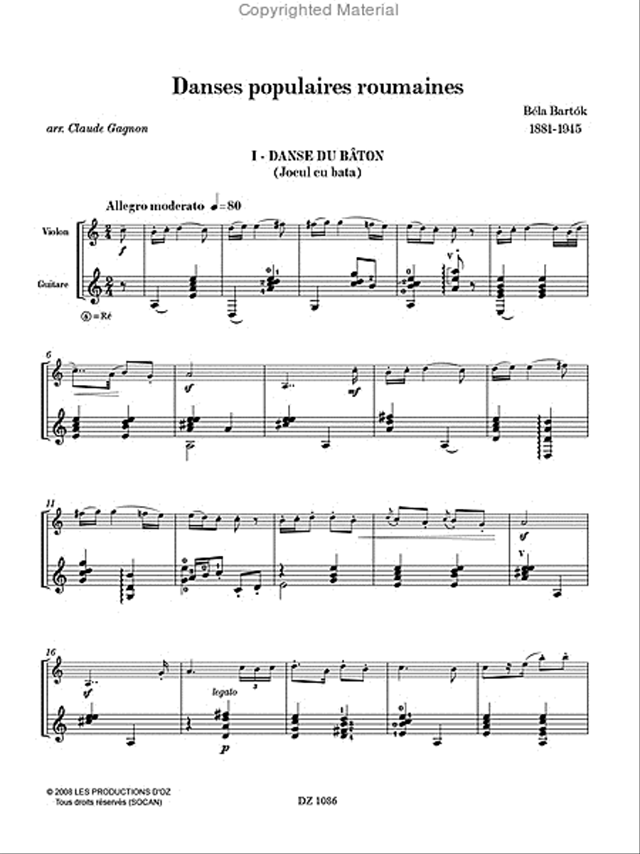 Danses populaires roumaines (CD incl.) - disp. en Amérique seulement Violin scores gallery preview page 2