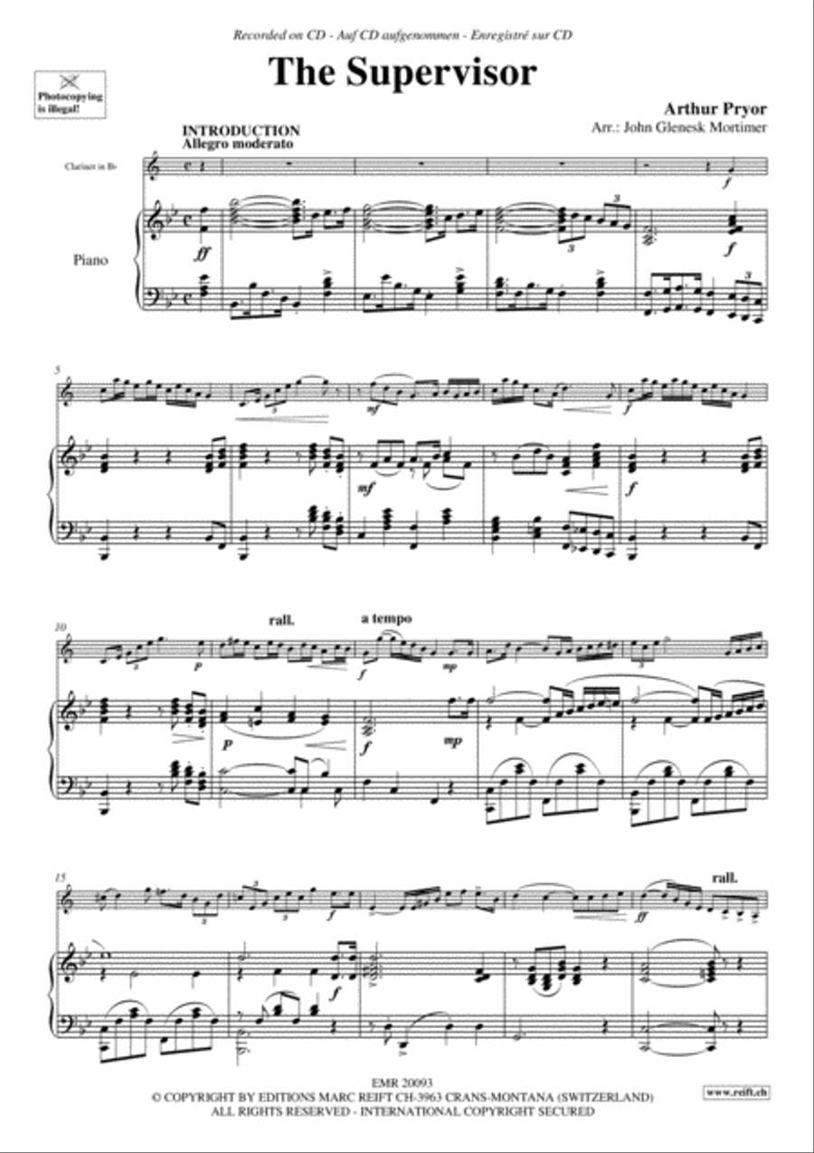 The Supervisor The Supervisor Clarinet Solo scores gallery preview page 3