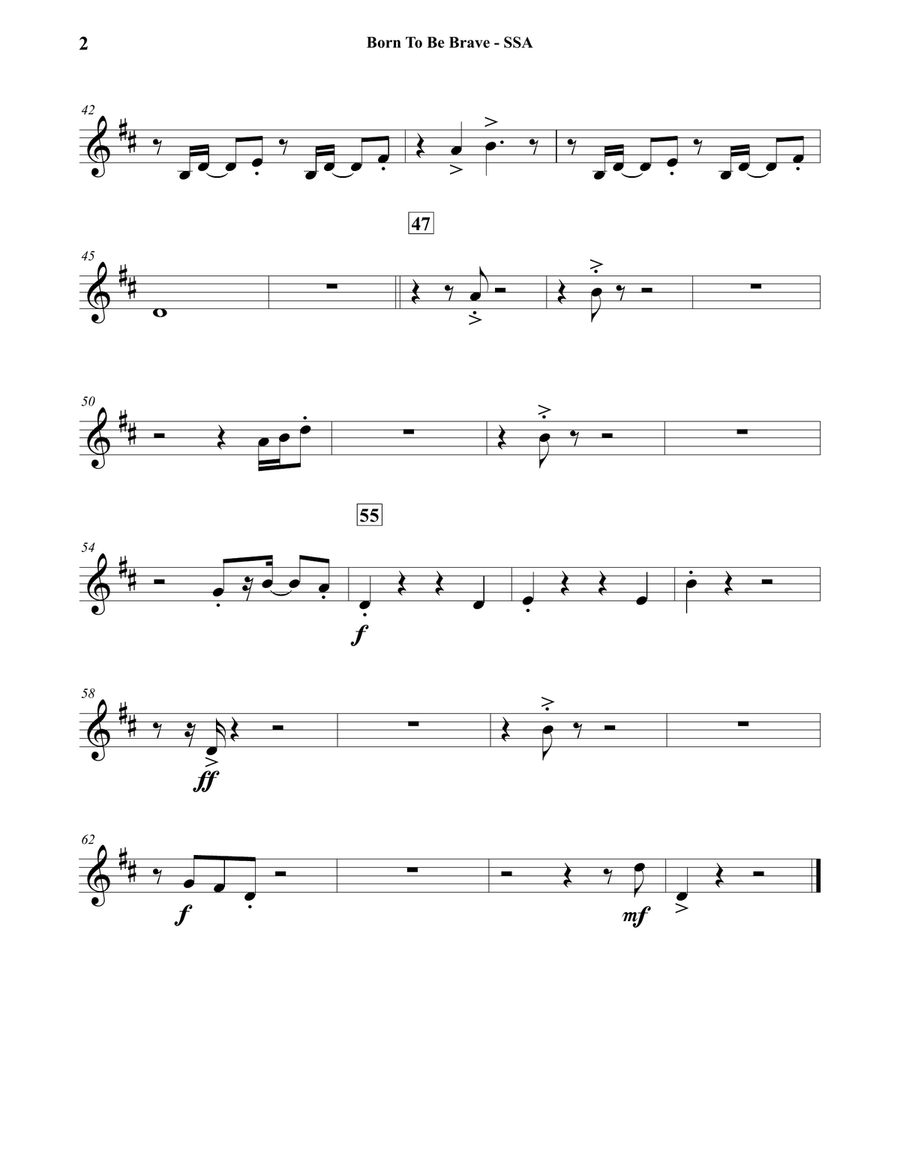 Born To Be Brave Concert Band scores gallery preview page 2