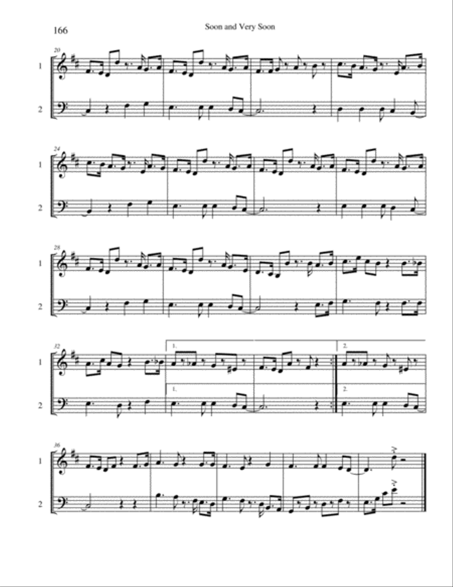 Ten Selected Hymns for the Performing Duet, Vol. 9 - clarinet and bassoon Woodwind Duet scores gallery preview page 6