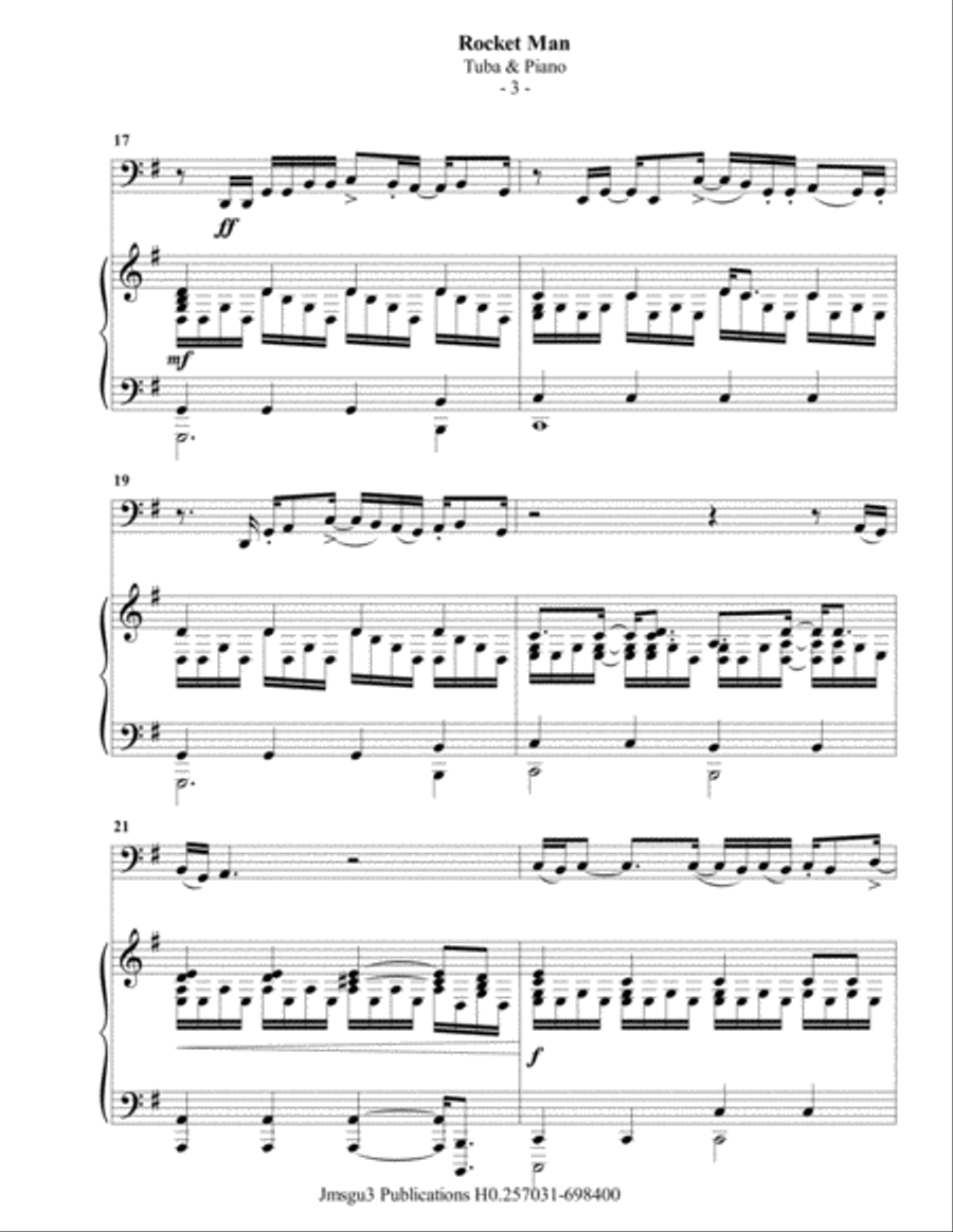 Rocket Man (I Think It's Gonna Be A Long Long Time) Piano scores gallery preview page 4