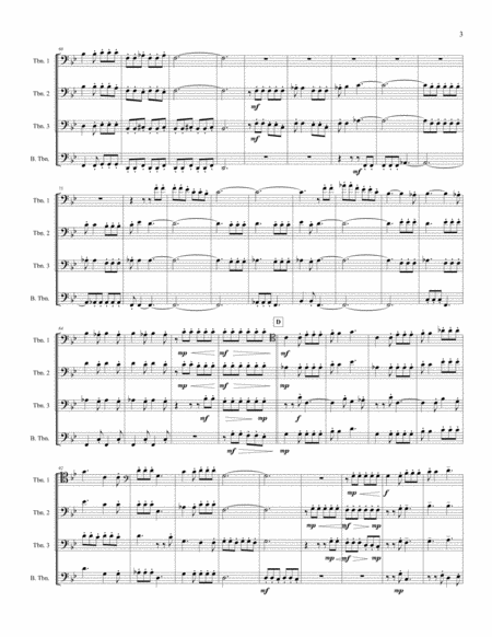 Prelude for Trombone Quartet by Jay Vosk Trombone Quartet - Digital Sheet Music