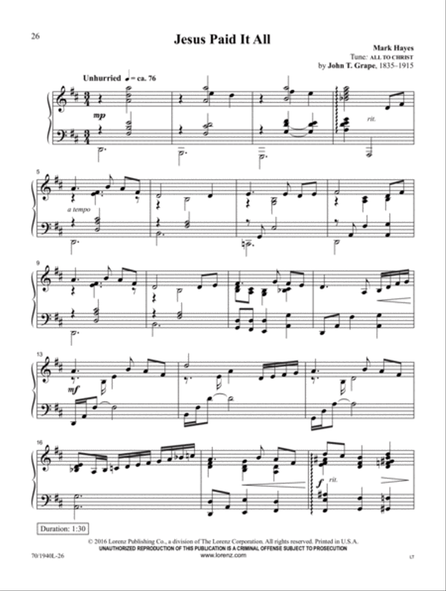 Mark Hayes Miniatures Piano Solo scores gallery preview page 18
