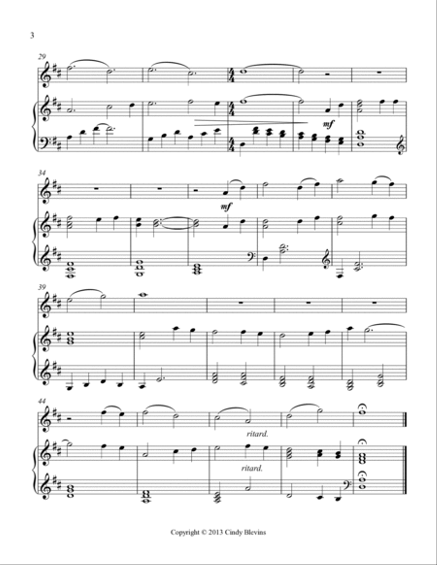 Red River Valley, for Harp and Native American Flute Flute scores gallery preview page 4