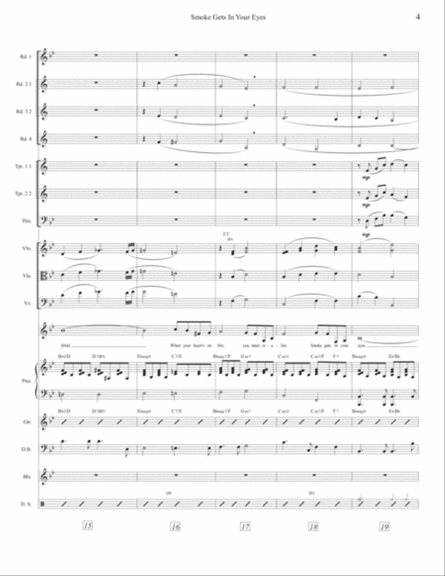 Smoke Gets In Your Eyes Large Ensemble scores gallery preview page 5
