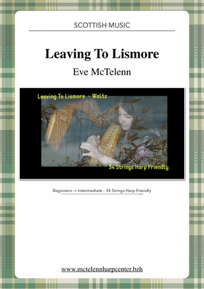 Book cover for Leaving to Lismore Waltz - intermediate & 34 String Harp | McTelenn Harp Center