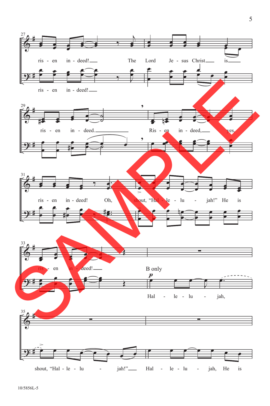 Risen Indeed! 4-Part scores gallery preview page 5