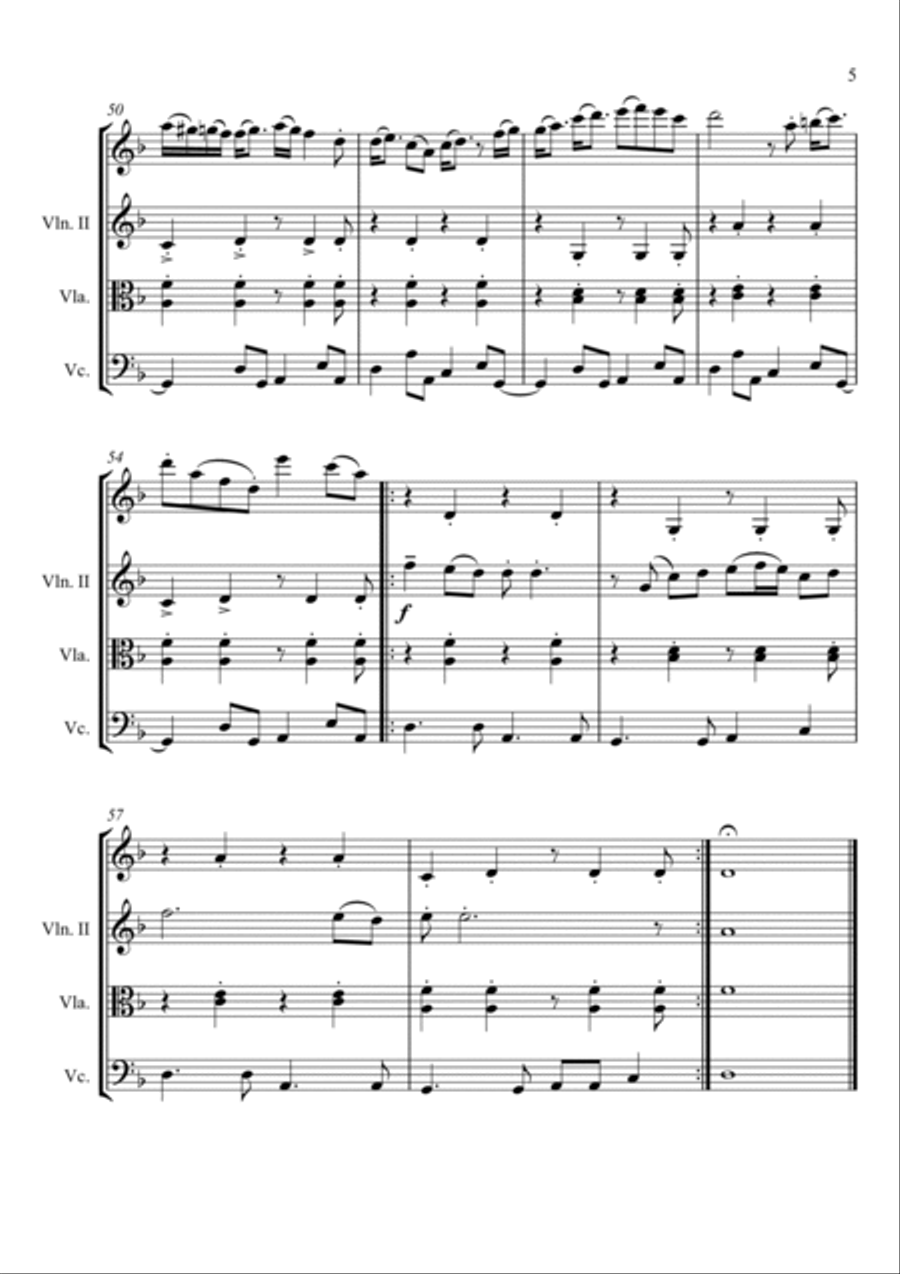 Smooth Operator String Quartet scores gallery preview page 5