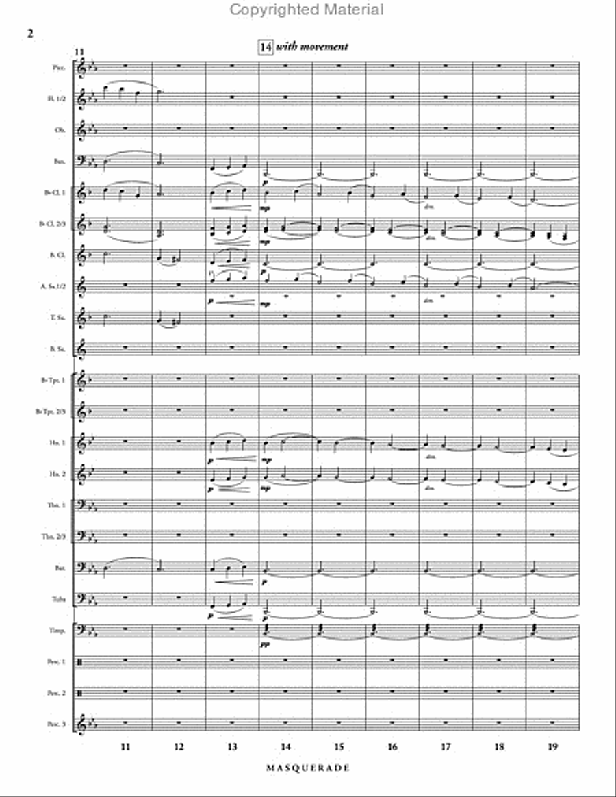 Masquerade (score & parts) Concert Band scores gallery preview page 3