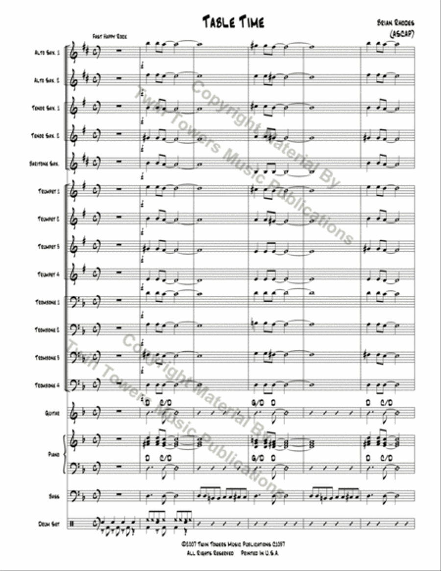 Table Time Table Time Jazz Ensemble scores gallery preview page 3