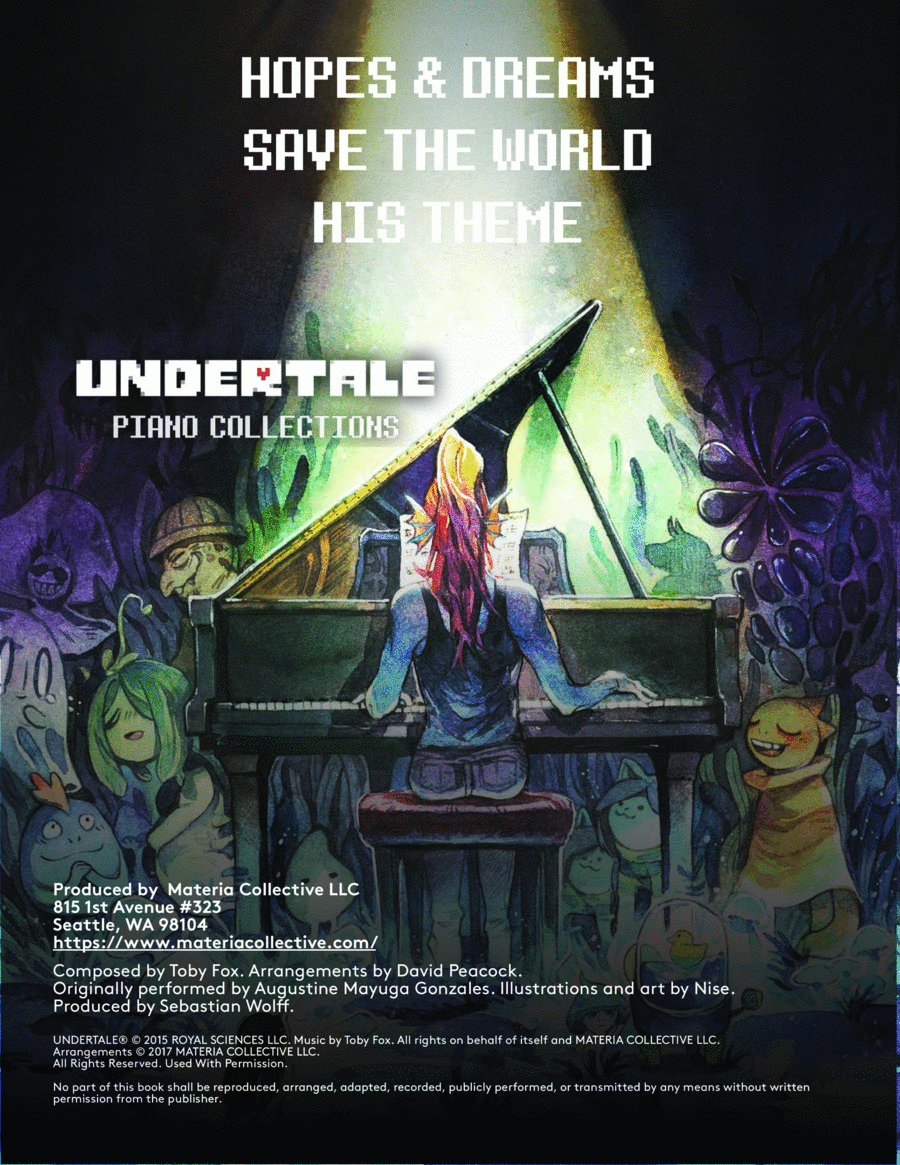 Hopes & Dreams ～ SAVE The World ～ His Theme (Undertale Piano Collections) Piano Solo scores gallery preview page 1