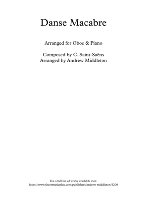 Book cover for Danse Macabre arranged for Oboe & Piano