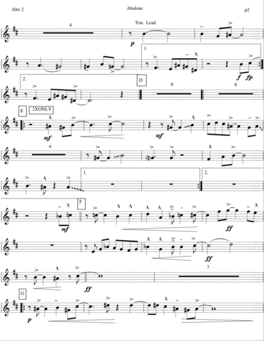 Abalone Steak Jazz Ensemble scores gallery preview page 6
