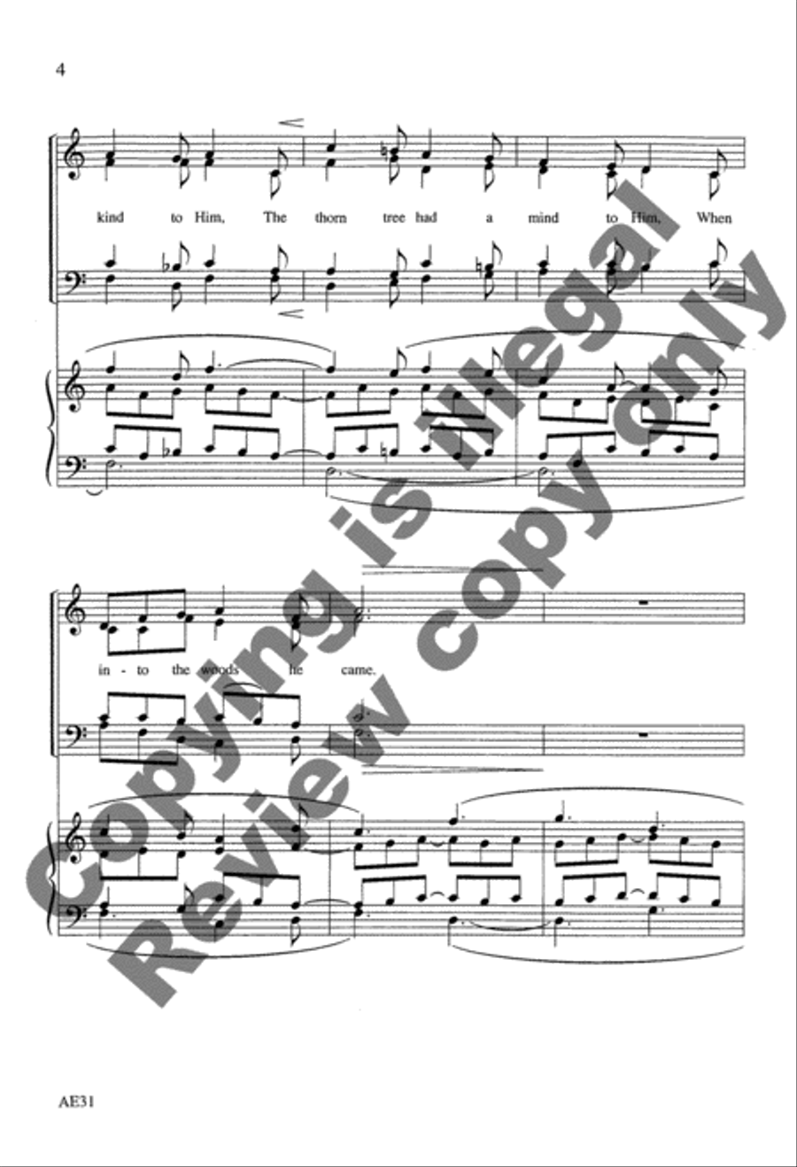 Into the Woods My Master Went 4-Part scores gallery preview page 5