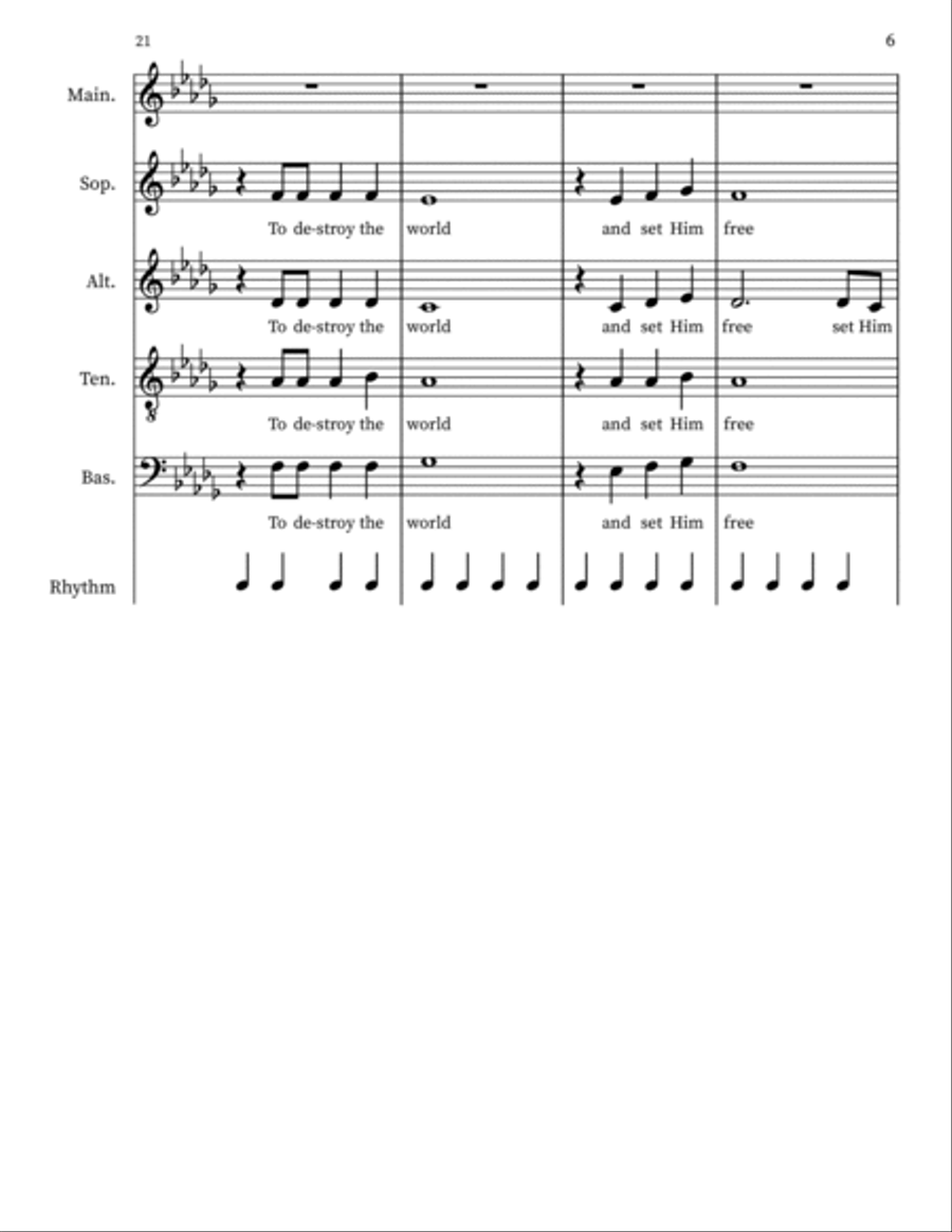 Ten Thousand Angels 4-Part scores gallery preview page 6