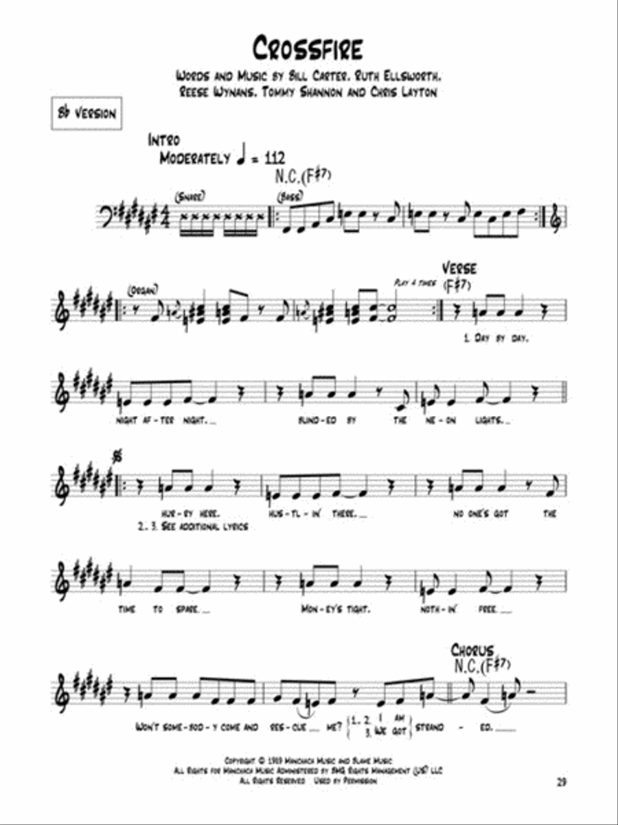Stevie Ray Vaughan C Instrument scores gallery preview page 4
