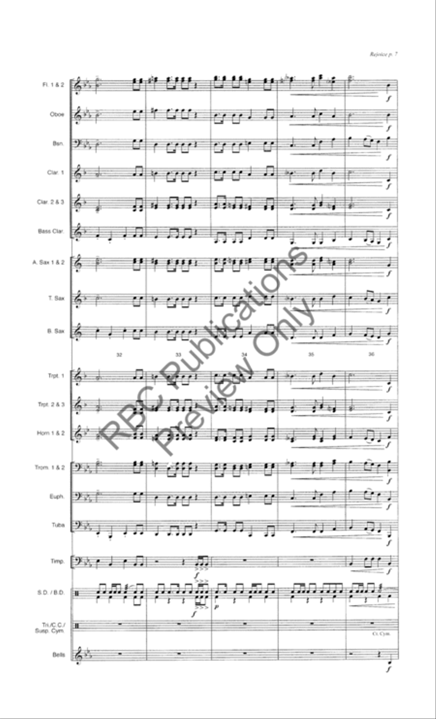 Rejoice Concert Band scores gallery preview page 10