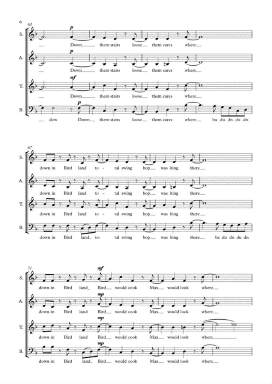 Birdland Birdland 4-Part scores gallery preview page 6
