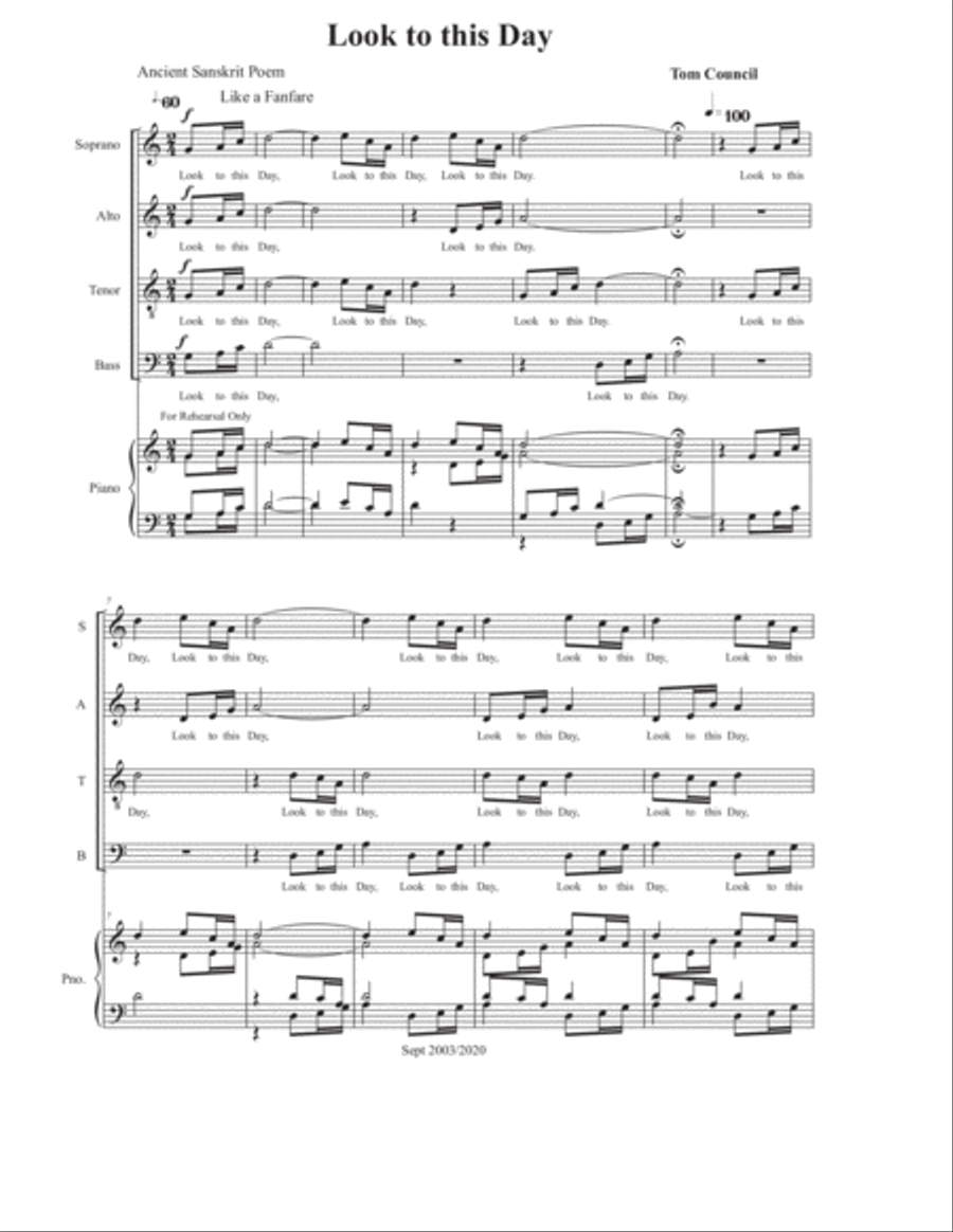 Look To This Day Choir scores gallery preview page 2