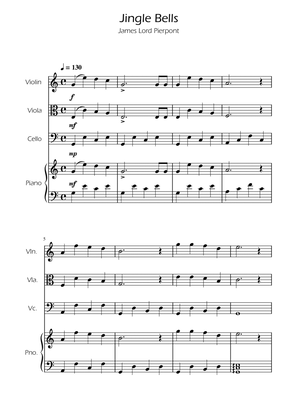 Jingle Bells - String Trio w/ Piano