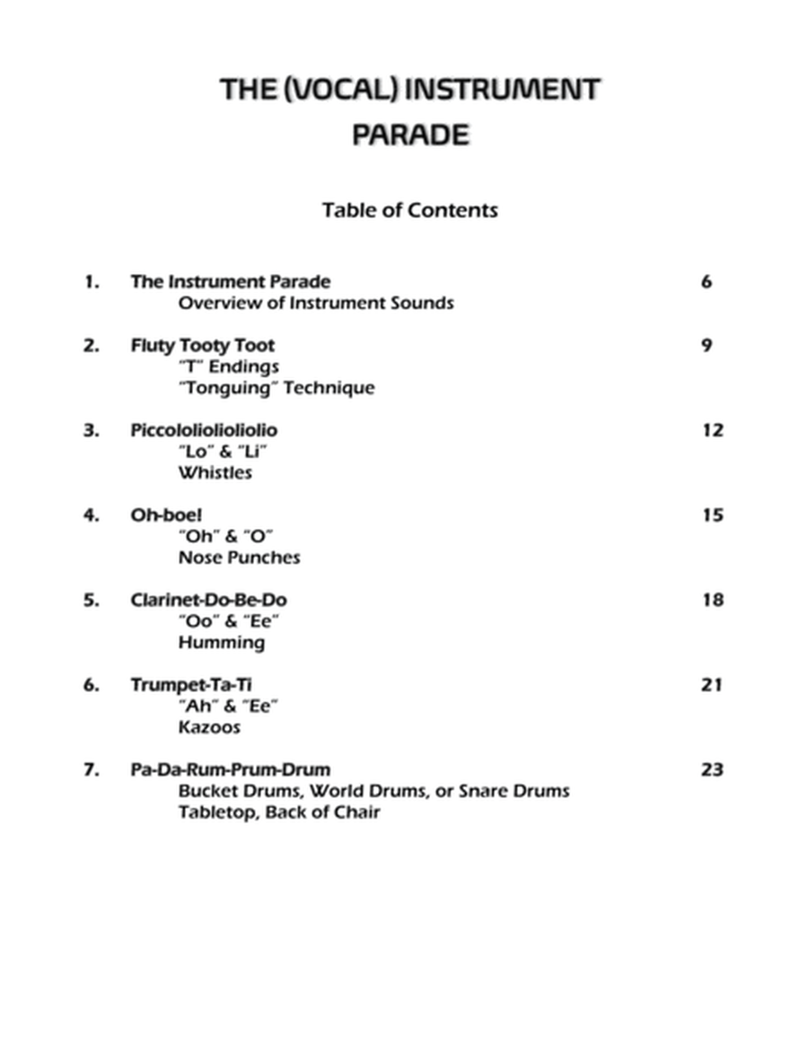 The (Vocal) Instrument Parade (7 Intermediate Vocal Warm-Ups (That Imitate Band Instruments!) Unison image number null