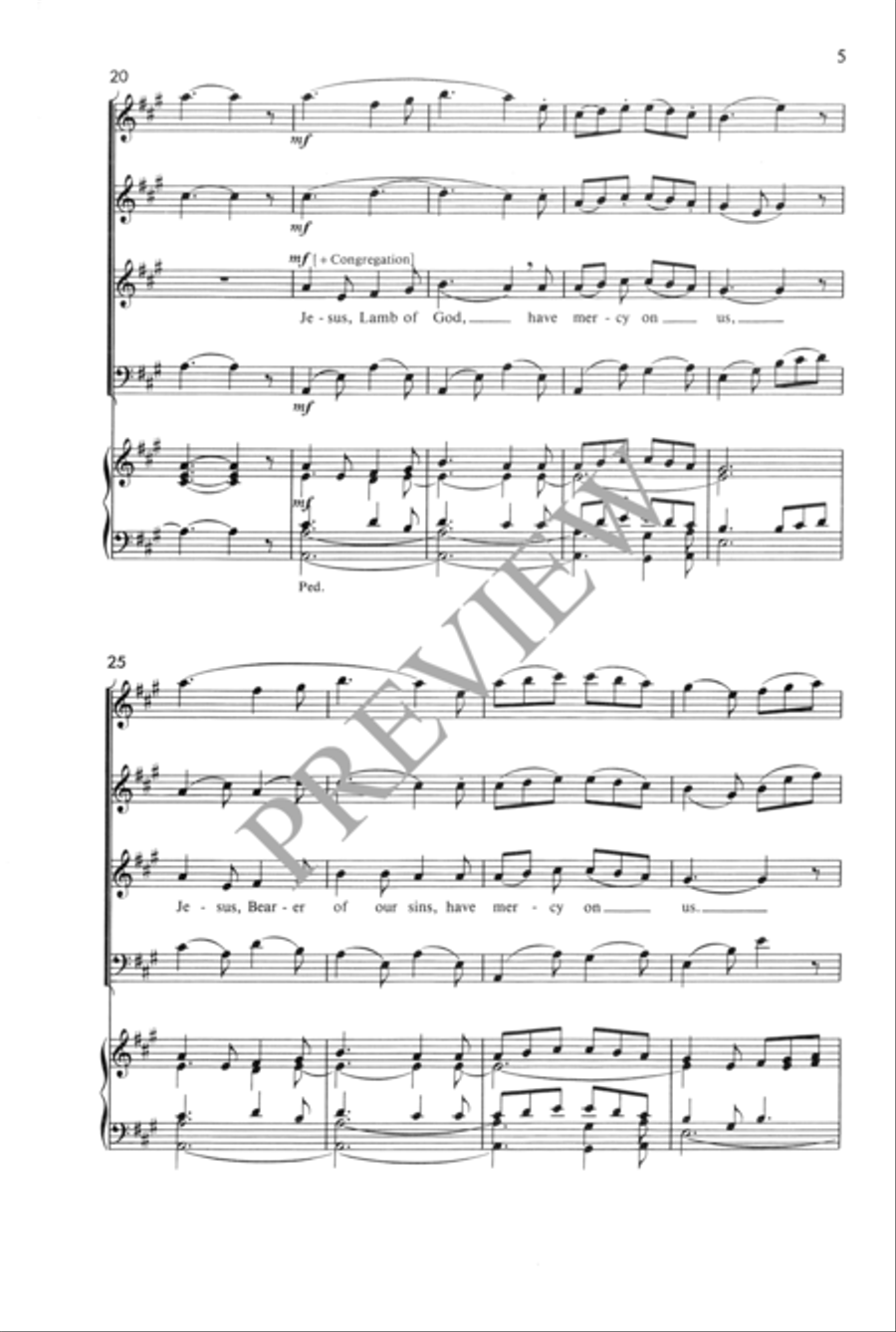 Agnus Dei Unison Choir scores gallery preview page 6