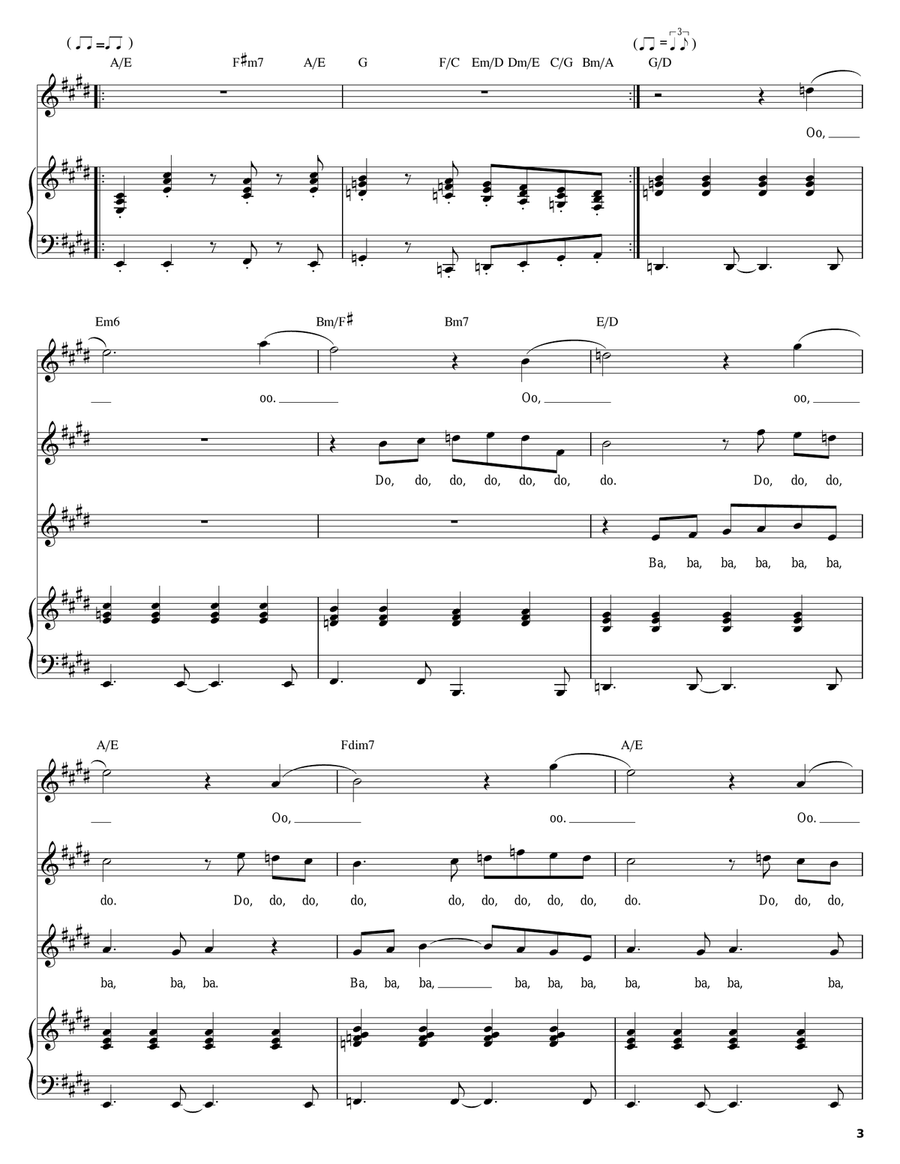God Only Knows God Only Knows Piano, Vocal scores gallery preview page 3