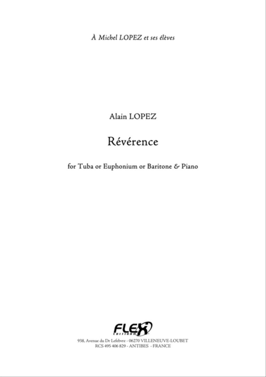 Reverence Reverence Euphonium scores gallery preview page 1