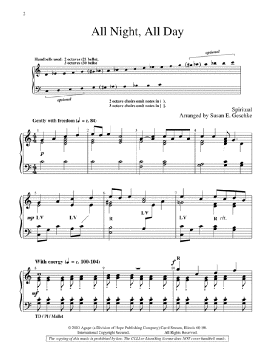 All Night, All Day All Night, All Day 3-Octaves scores gallery preview page 8