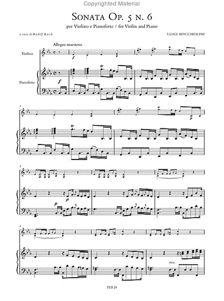 6 Sonatas Op. 5 (G 25-30) for Violin and Piano - Vol. 2: Sonatas Nos. 4-6