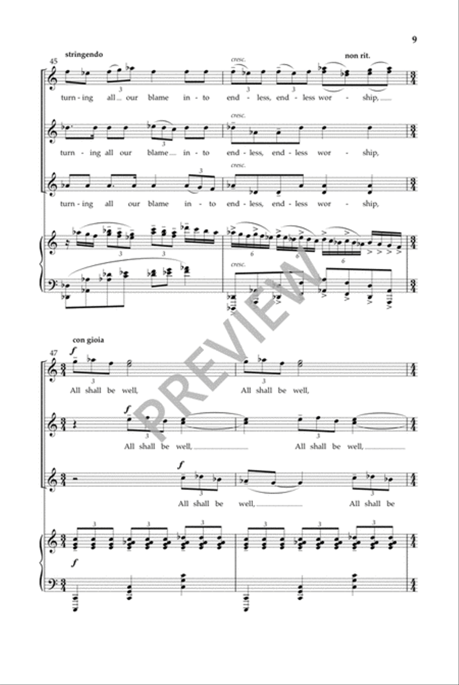 Illuminations of Julian of Norwich SSA scores gallery preview page 10