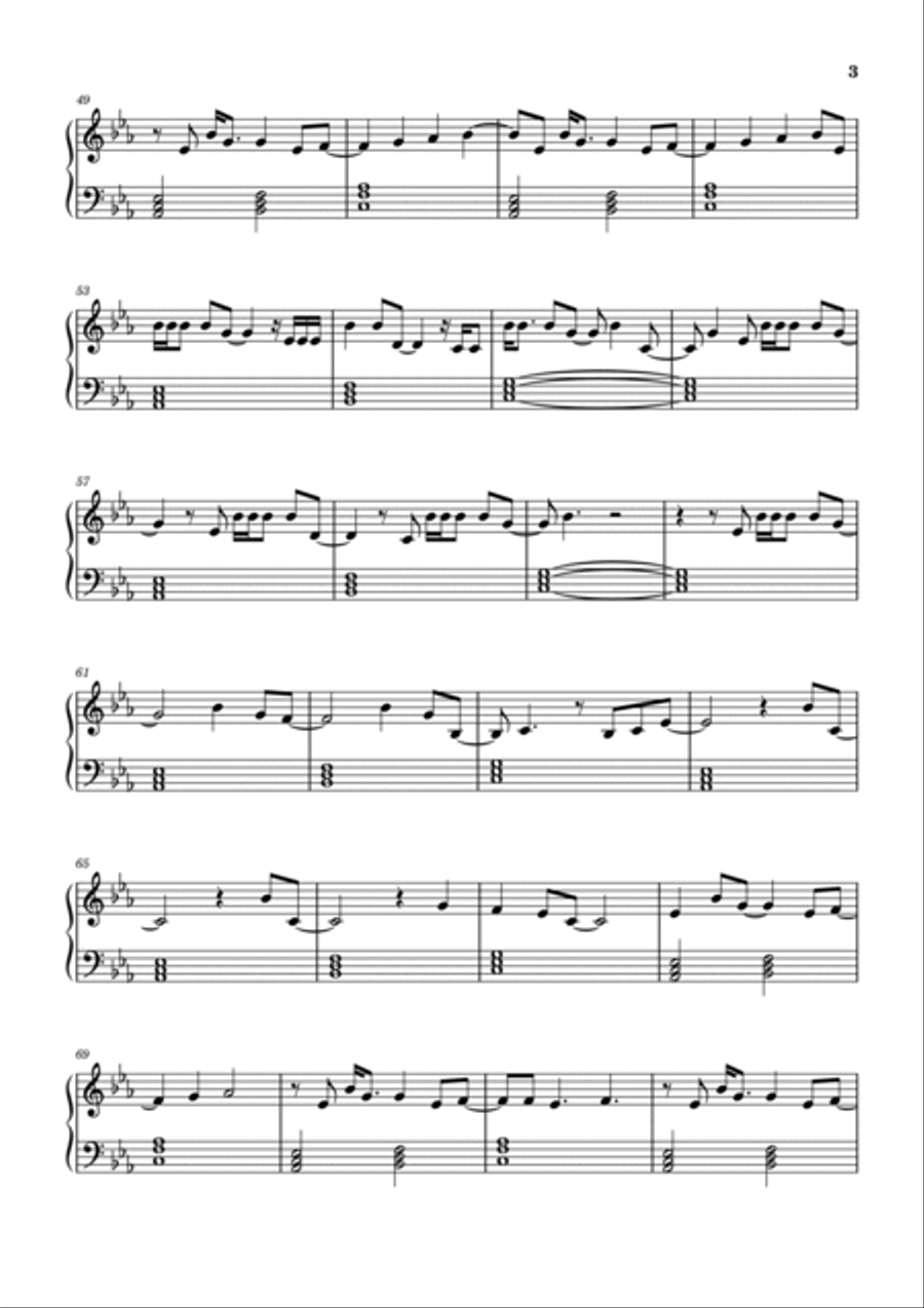 Running Up That Hill Easy Piano scores gallery preview page 3