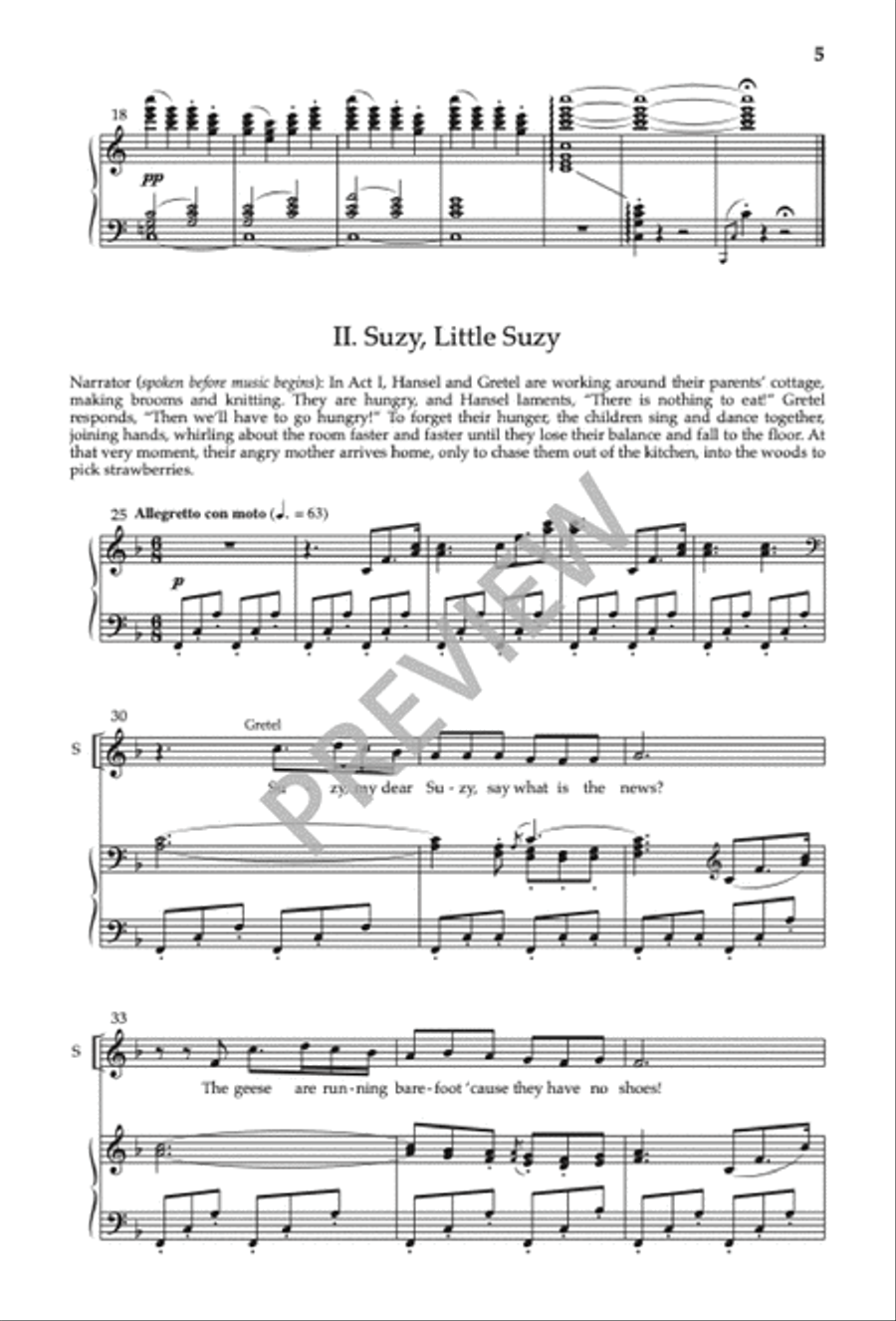 Hansel and Gretel Choral Suite I SA scores gallery preview page 6