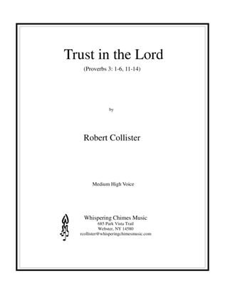 Book cover for Trust in the Lord (medium high voice)