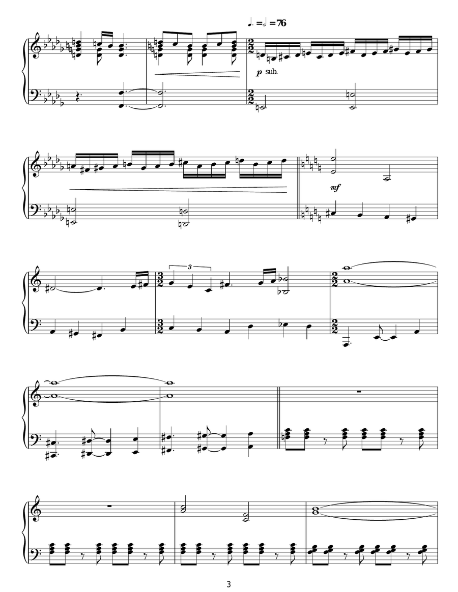 Back To The Future (Theme) Piano Solo scores gallery preview page 3