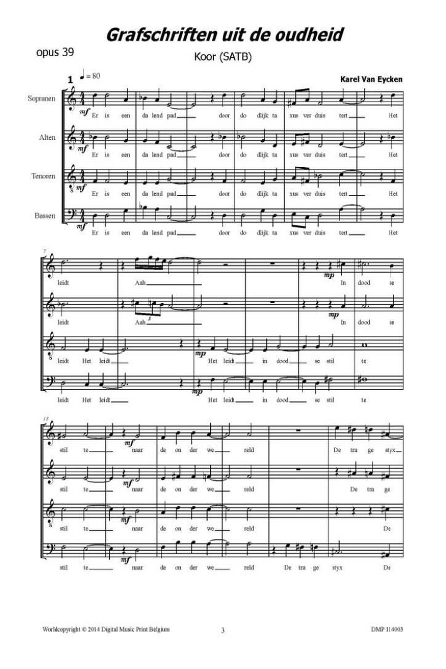 Grafschriften Uit De Oudheid A Cappella scores gallery preview page 2