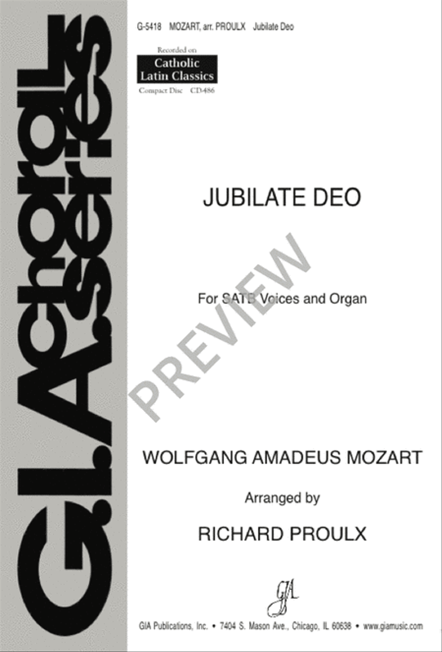 Jubilate Deo Jubilate Deo 4-Part scores gallery preview page 1
