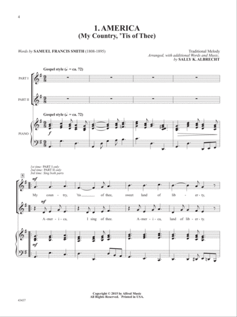 All-American Partner Songs 2-Part scores gallery preview page 6