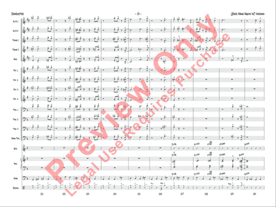 (Back Home Again In) Indiana Jazz Ensemble scores gallery preview page 16