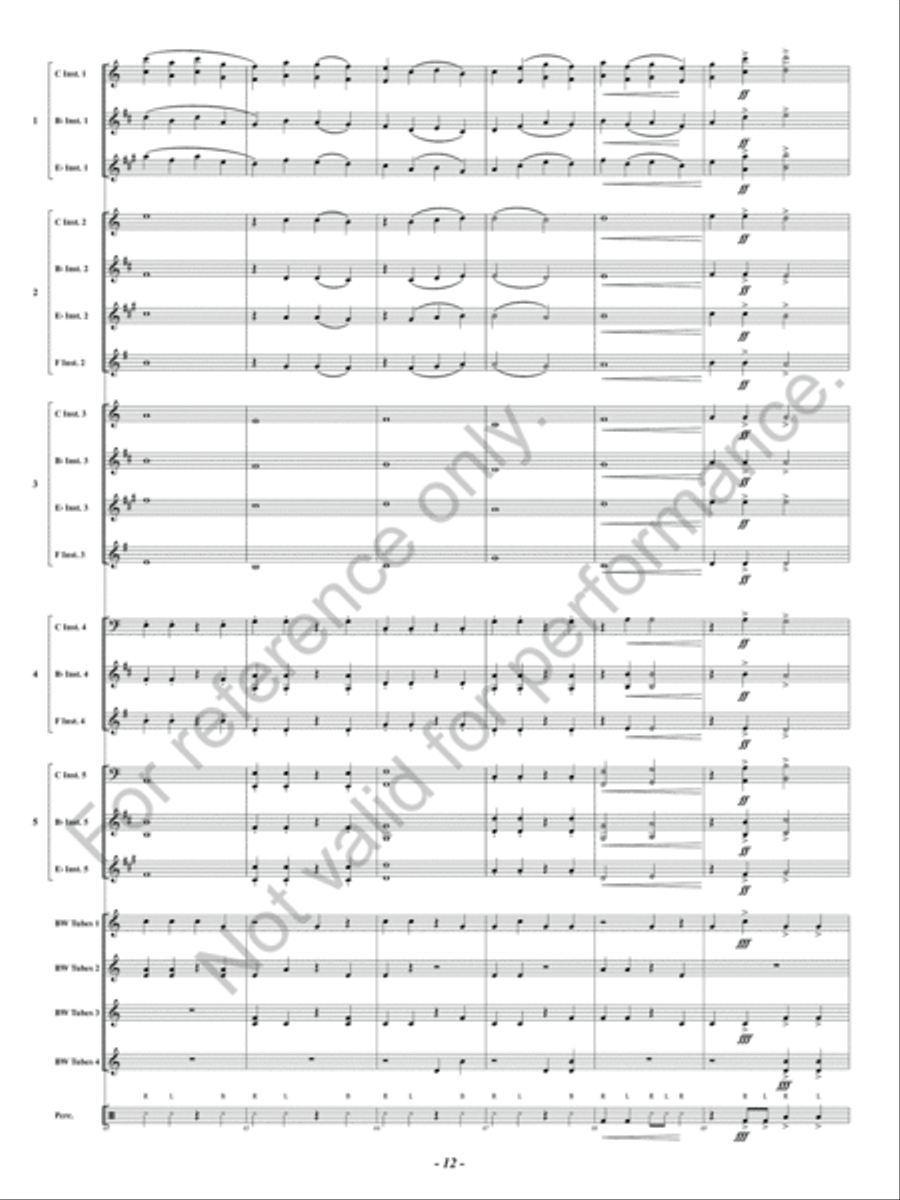 Canon in Boombucket Major Concert Band scores gallery preview page 13