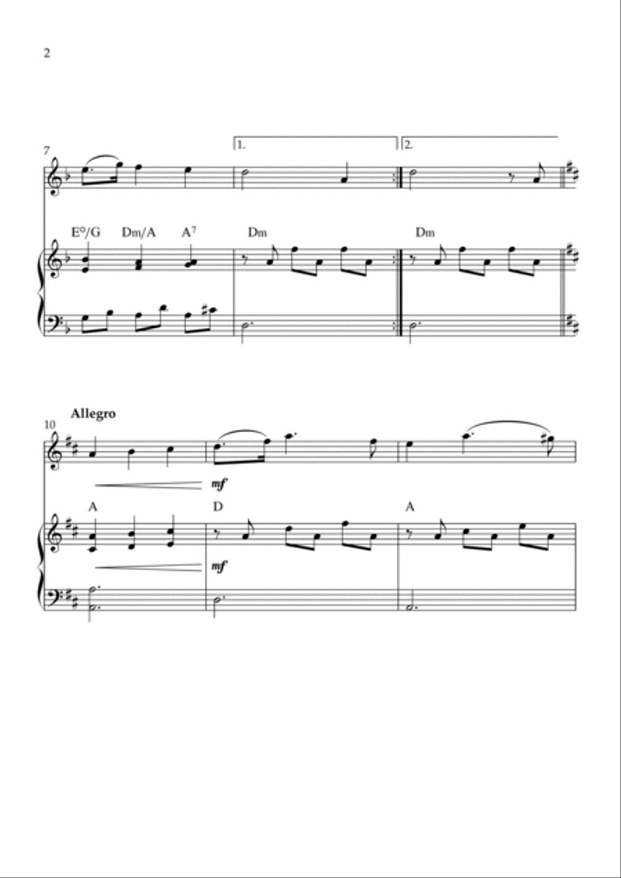 Repousa Tranquill (Lullaby for Baby Jesus) Violin Solo scores gallery preview page 2