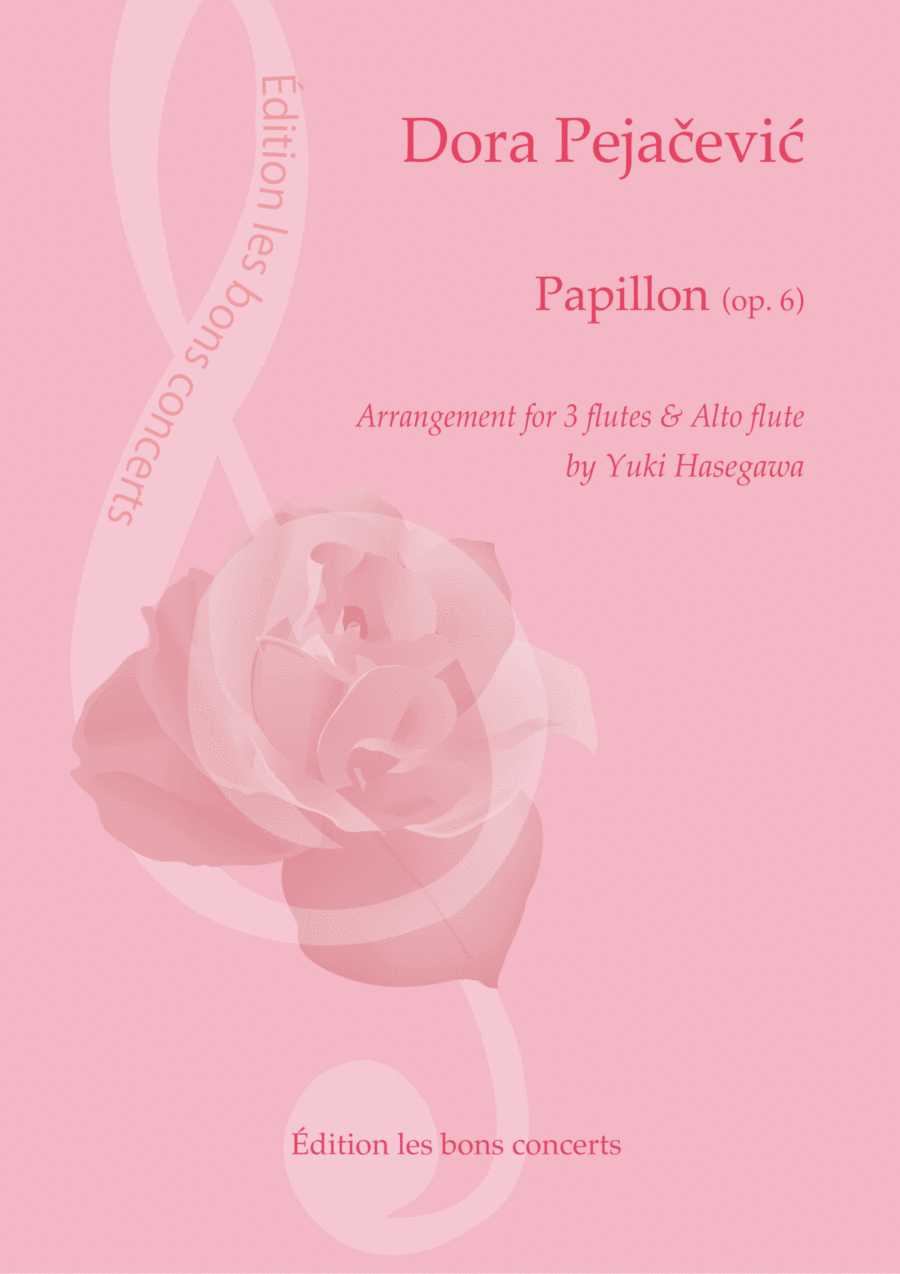 Dora Pejačević: "Papillon (op. 6)" Arrangement for 3 flutes and alto flute by Yuki Hasegawa image number null