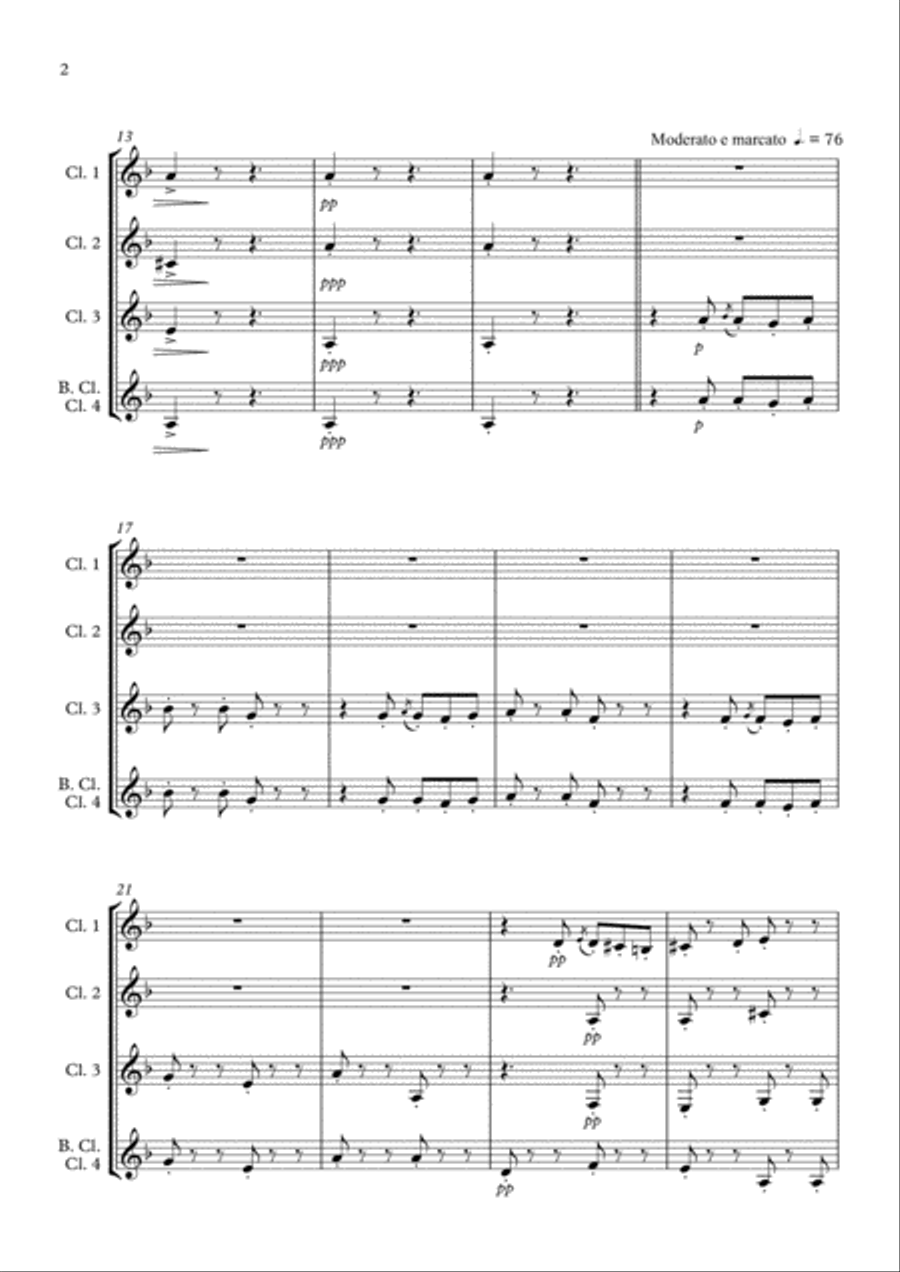 Funeral March of a Marionette (Clarinet Quartet) Funeral March of a Marionette (Clarinet Quartet) Clarinet Quartet scores gallery preview page 3