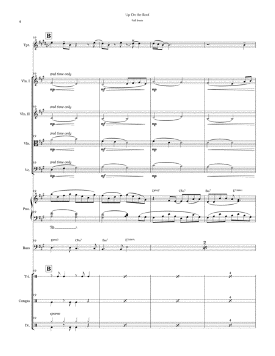 Up On The Roof Small Ensemble scores gallery preview page 4