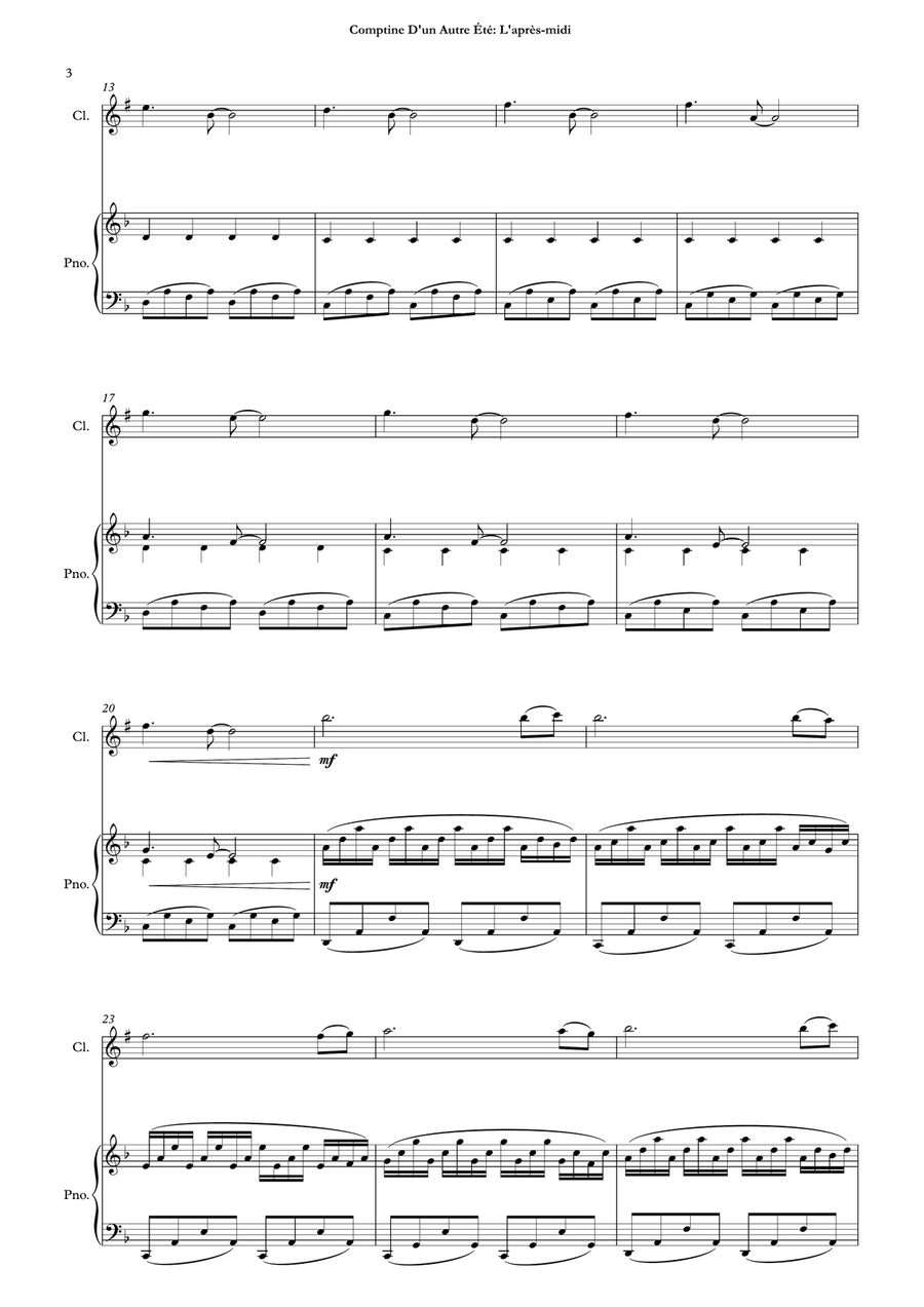 Comptine D'un Autre Été: L'après-Midi Chamber Music scores gallery preview page 5