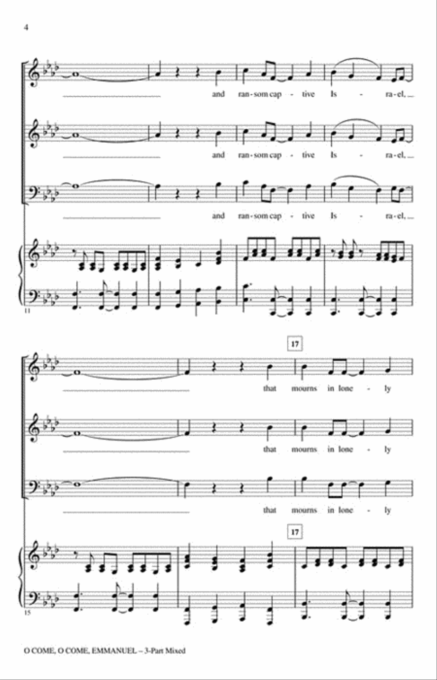 O Come, O Come, Emmanuel Choir scores gallery preview page 3