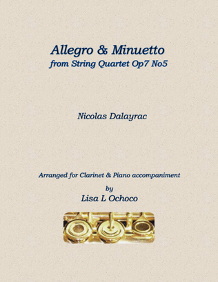 Allegro & Minuetto Op7 No5 for Clarinet and Piano