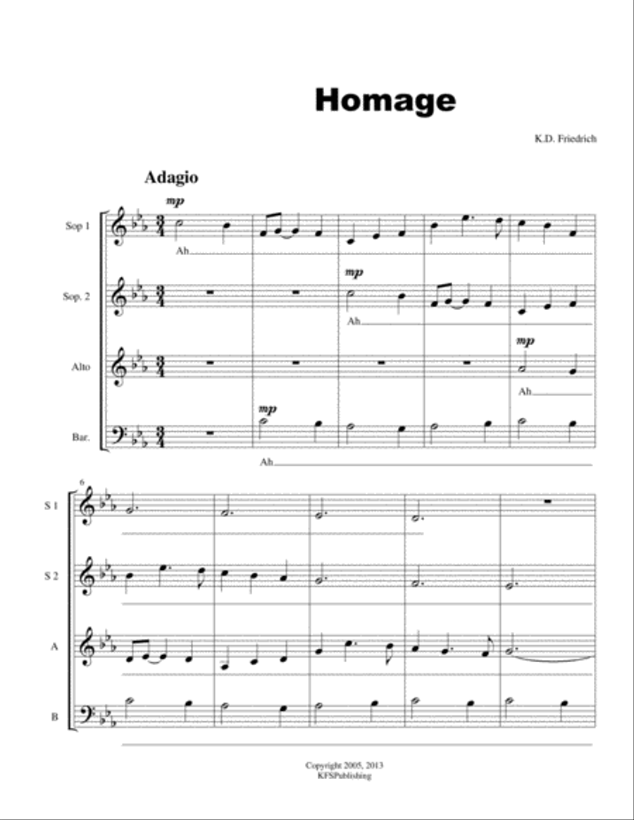 Homage 4-Part scores gallery preview page 1