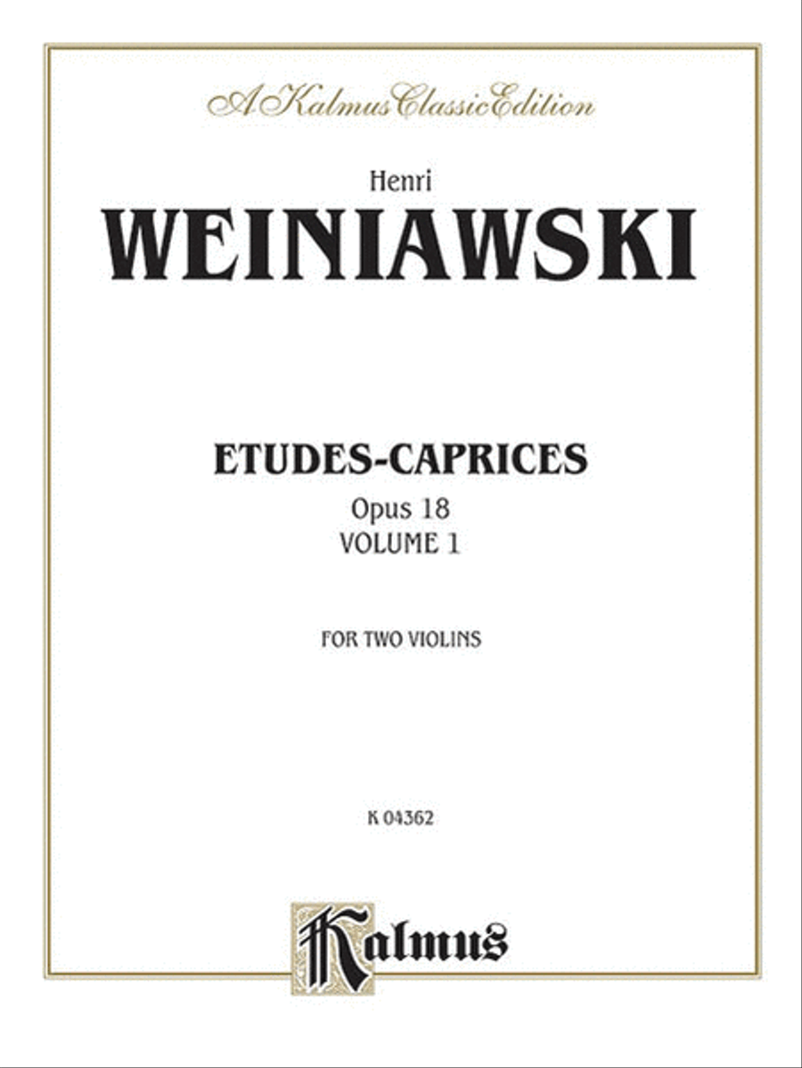 Etudes-Caprices, Op. 18, Volume 1