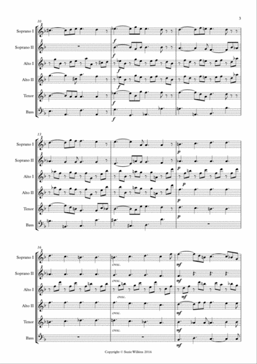 Lacrimosa for SSAATB Recorder Ensemble SSAATB scores gallery preview page 5